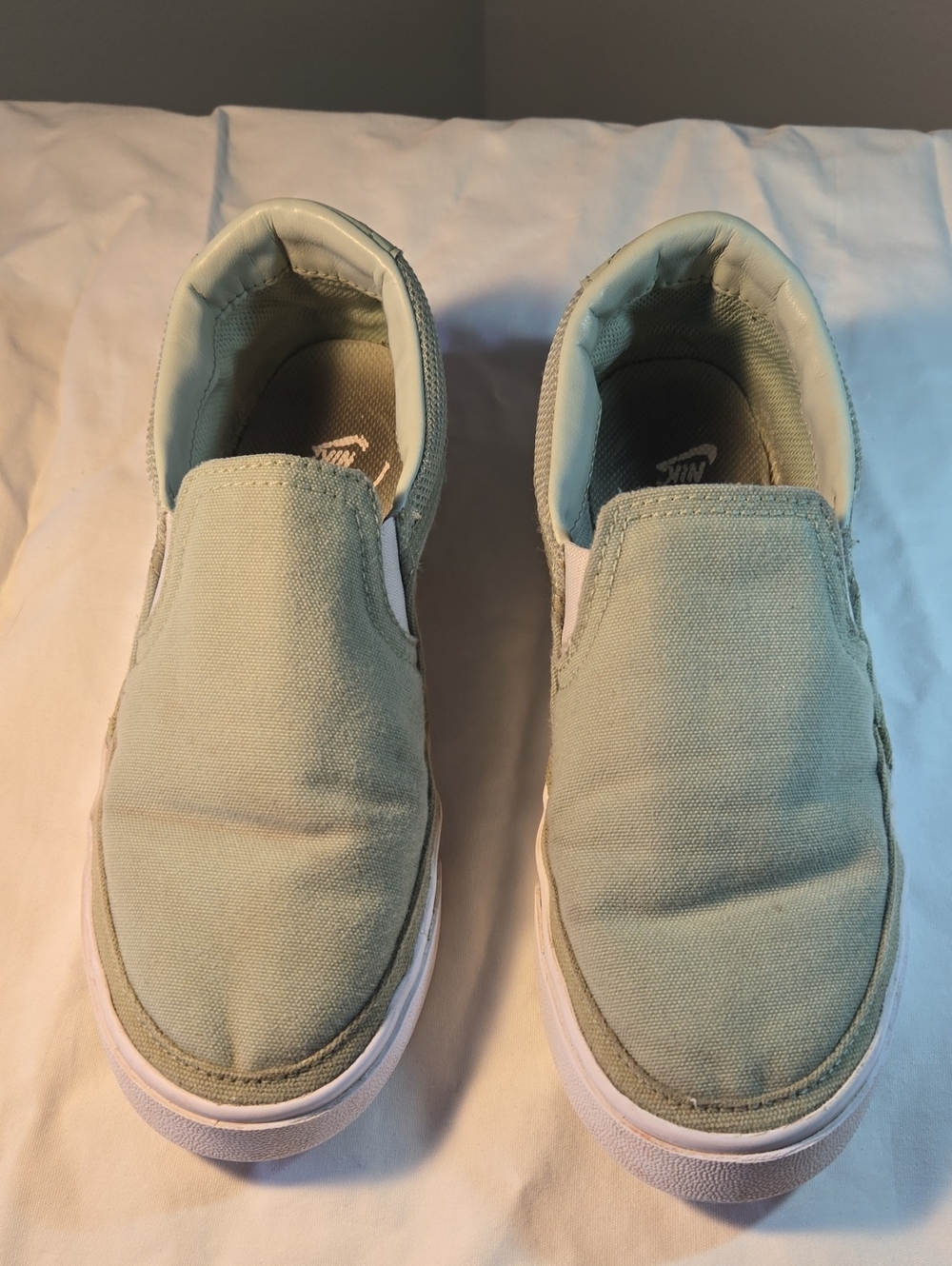 Nike Canvas Slip-On Sneakers in Light Sage